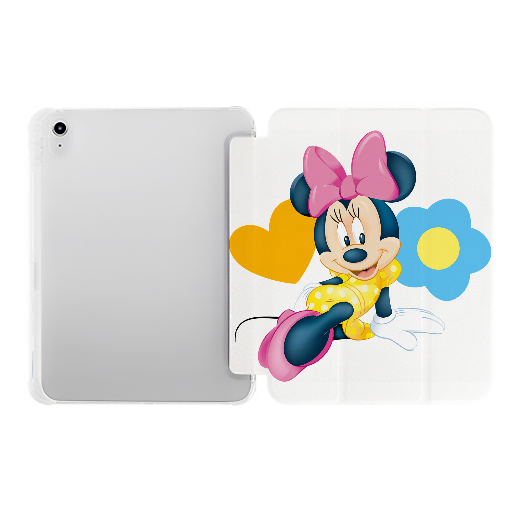 （画像用） ミッキーマウス Mickey Mouse IPad ケース ペン収納付き 三つ折りスタンド PUレザー×シリコン 対応機種9.5/10.5/10.9インチ